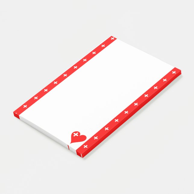 Post-it® Le Suisse barre le drapeau (Incliné)
