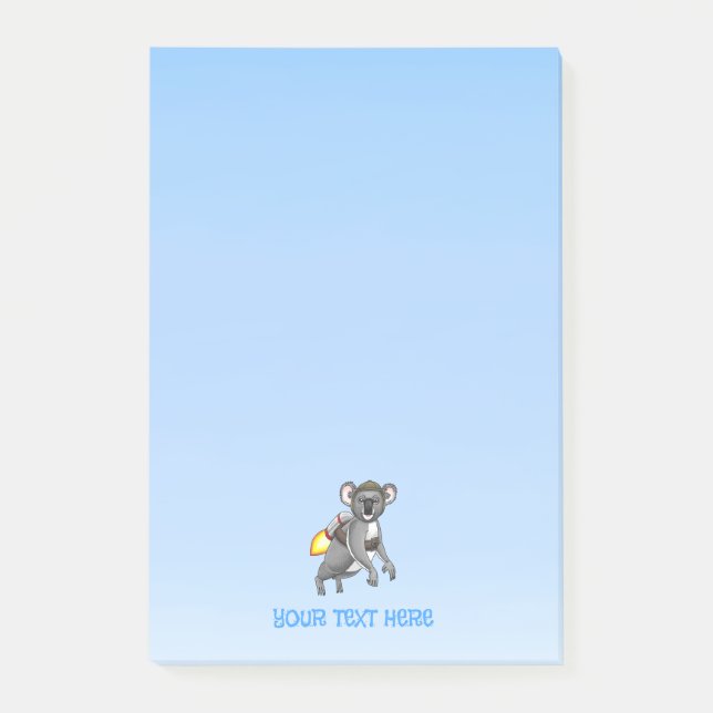 Post-it® Le trajet en jetpack du koala (Devant)