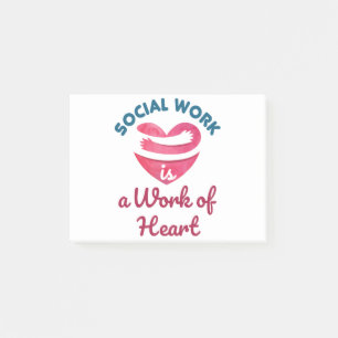 Post-it® Le travail social est une oeuvre de travailleur so