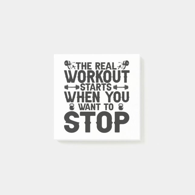 Post-it® Le Véritable Entraînement Commence Quand Vous Voul (Devant)