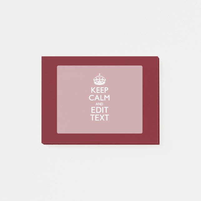 Post-it® Le vin Bourgogne de canneberge gardent le calme (Devant)