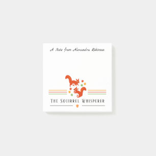 Post-it® Le Whisperer d'écureuil Mignonne Textes Personnali