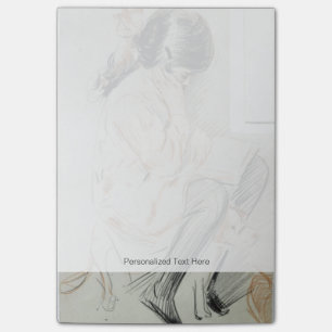 Post-it® Lecture de Paulette se reposant sur son chien de