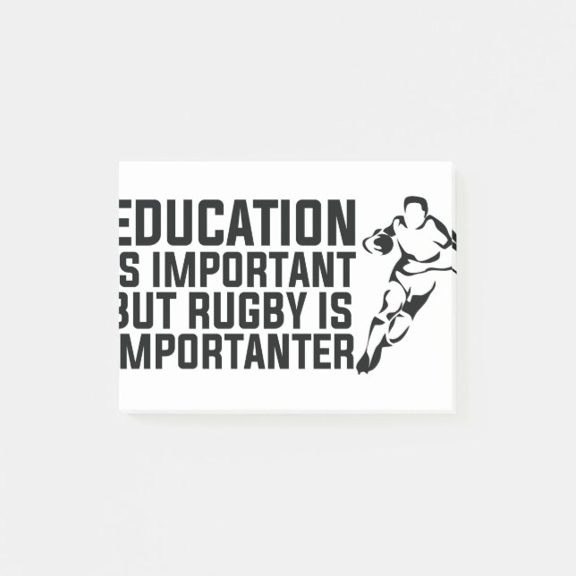 Post-it® l'éducation est importante, mais le rugby est impo (Devant)