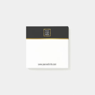 Post-it® L'élégante Black White & Gold de votre logo ici Mo