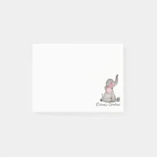 Post-it® L'éléphant mignon de bébé d'aquarelle avec