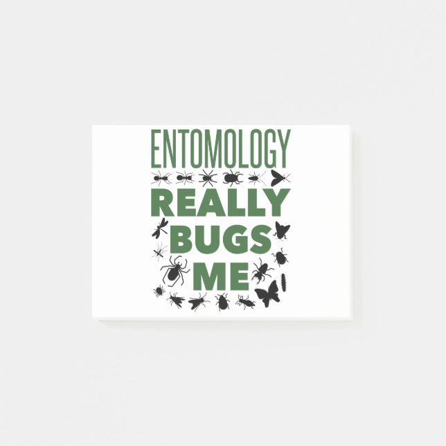 Post-it® L'Entomologie me bogue vraiment Entomologiste drôl (Devant)
