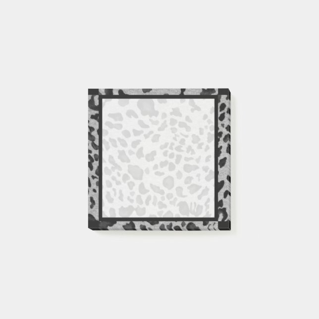 Post-it® "Léopard noir et gris" 3x3 (Devant)