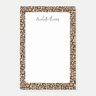 Post-it® Leopard Print Monogrammed