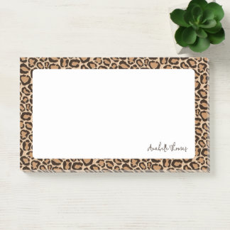 Post-it® Leopard Print Monogrammed
