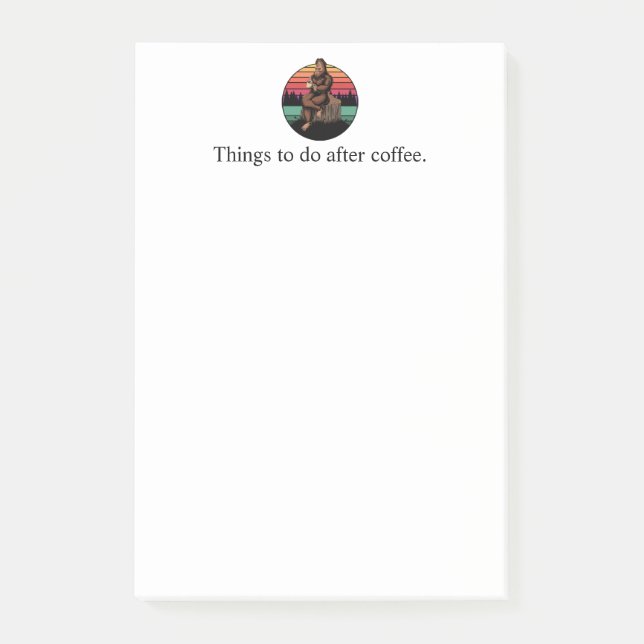 Post-it® les années 70 Retro Bigfoot & Café (Devant)