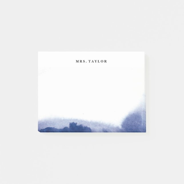 Post-it® Les bleus d'aquarelle ont personnalisé des notes (Devant)