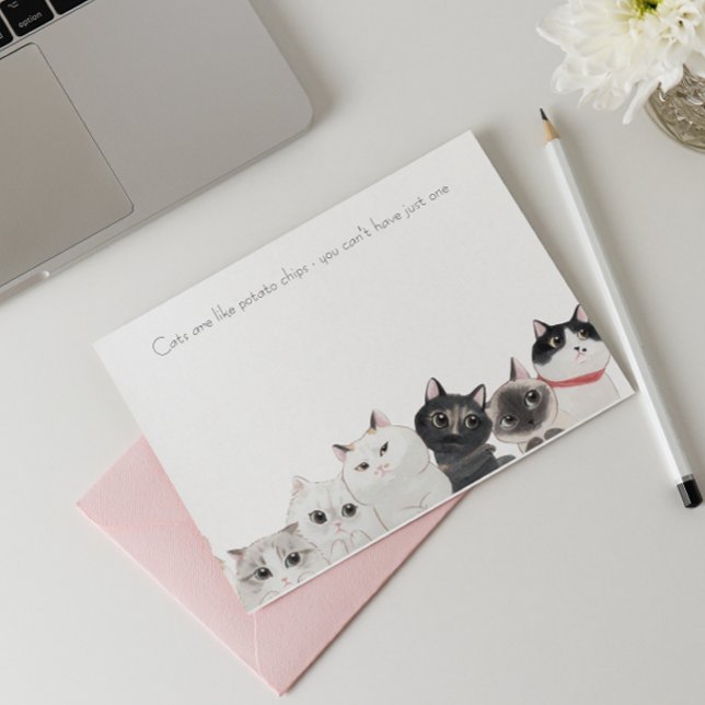 Post-it® Les chats sont comme des chips - drôle dame de cha (Créateur téléchargé)