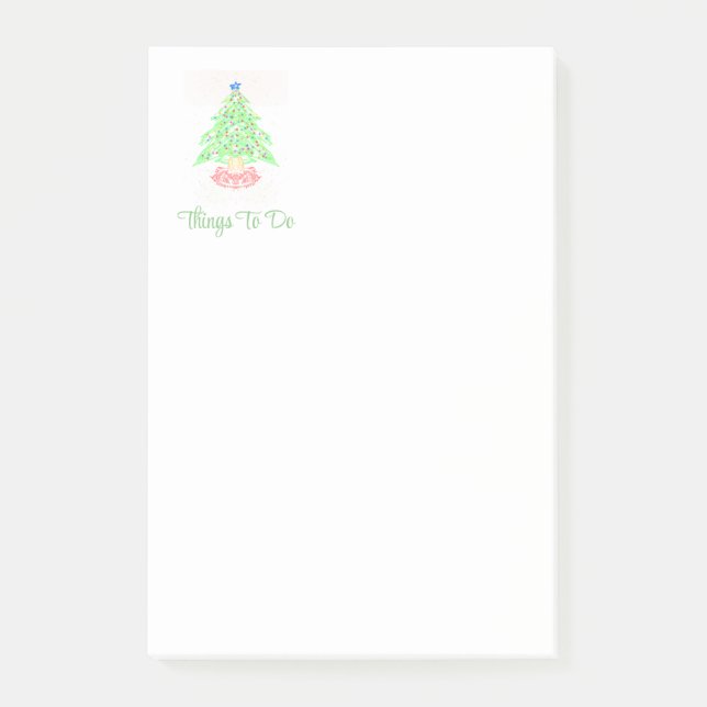 Post-it® Les choses à faire Arbre de Noël (Devant)