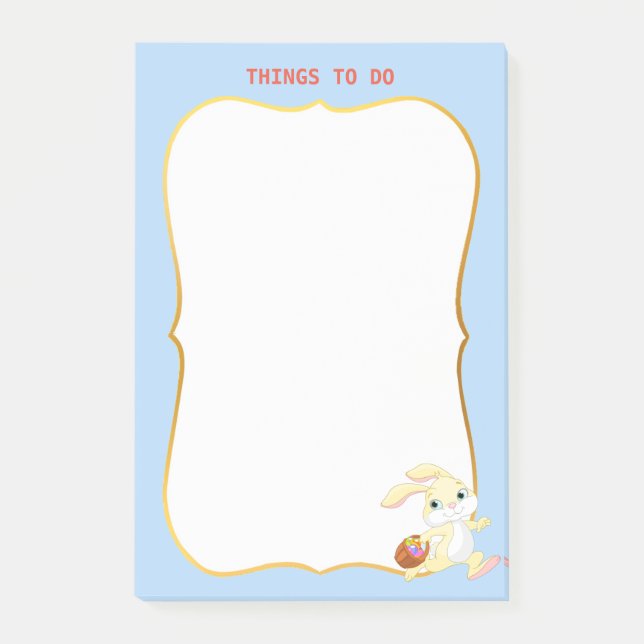 Post-it® Les choses à faire et lapin de Pâques (Devant)