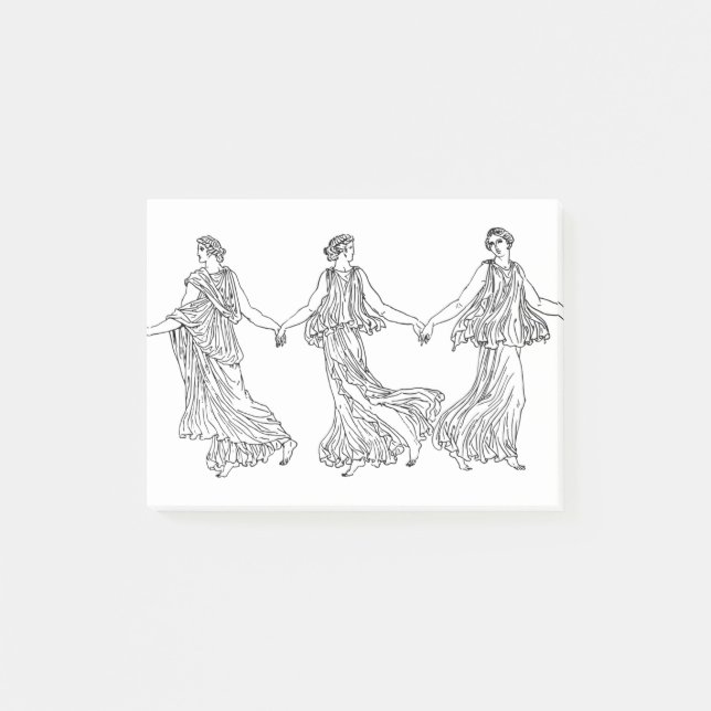 Post-it® Les femmes grecques antiques dansent en ligne (Devant)