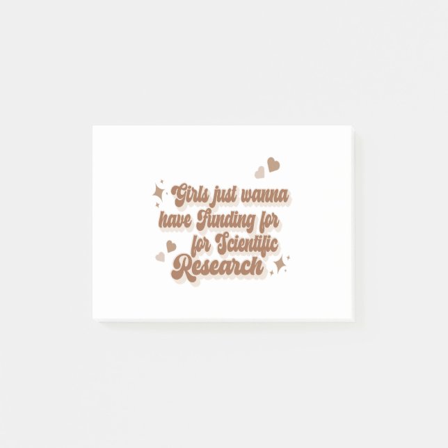 Post-it® Les filles veulent juste un financement pour la re (Devant)