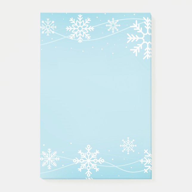 Post-it® Les flocons de neige post-notes-vacances (Devant)