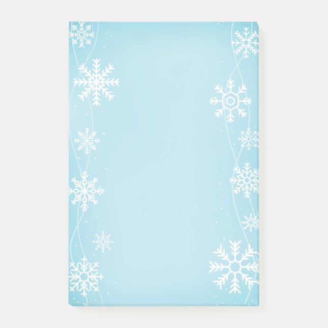 Post-it® Les flocons de neige post-notes-vacances (Devant)