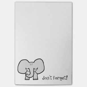 Post-it® Les grandes oreilles l'éléphant n'oublient pas d