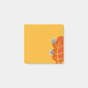 Post-it® Les insectes mignons mangent la feuille d'automne