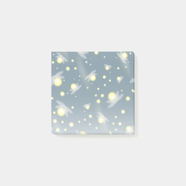 Post-it® Les lucioles éthérées à la Motif de nuit (Devant)