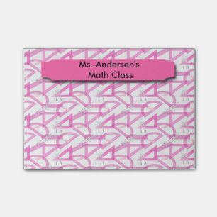 Post-it® Les maths roses de professeurs usinent des notes