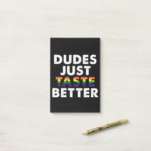 Post-it® Les mecs Goûtent une meilleure idée de cadeau Gay 
