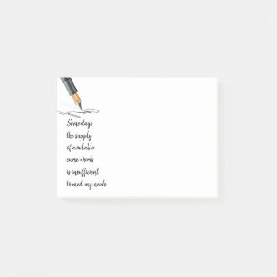 Post-it® Les mots amusants maléfiques ne répondent pas à me