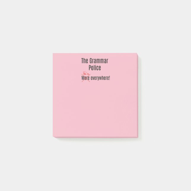 Post-it® Les notes collantes de police de grammaire (Devant)