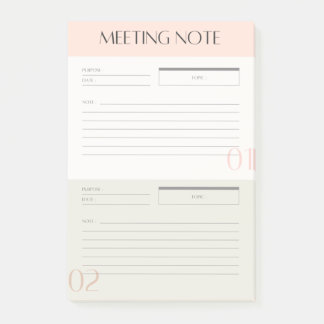 Post-it® Les notes de réunion facilitent les affaires