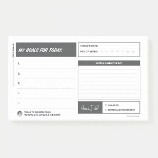 Post-it® Les objectifs du jour