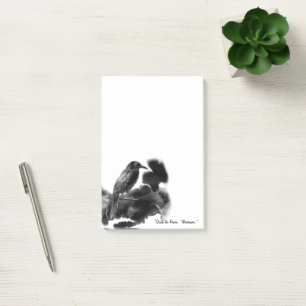 Post-it® Les oiseaux noirs. Notes des corbeaux