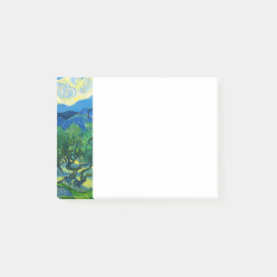 Post-it® Les oliviers de Van Gogh dans un paysage montagneu