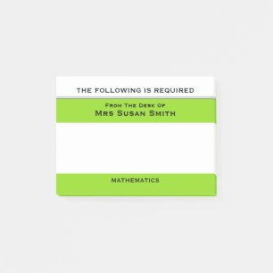 Post-it® Les professeurs que la classe note le vert  