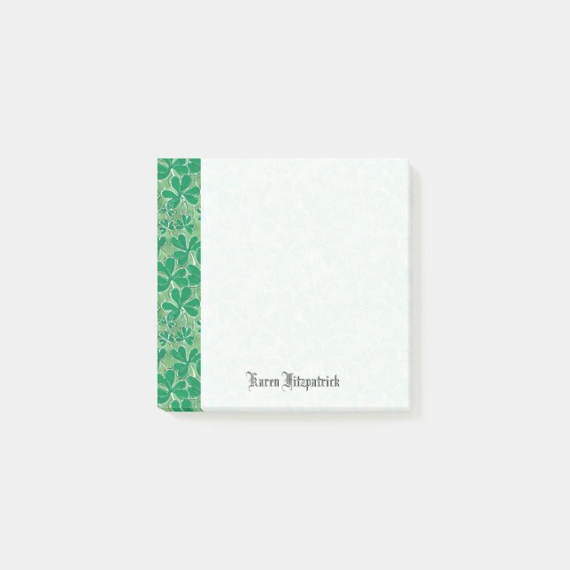 Post-it® Les shamrocks du jour de St Patrick ajoutent 3x3 (Devant)