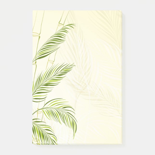 Post-it® Les tiges de bambou et les feuilles, partout sur p (Devant)