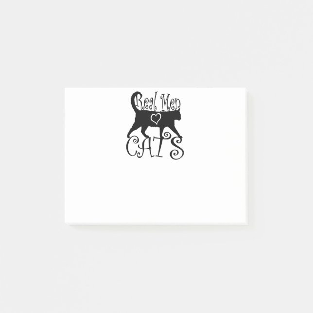 Post-it® Les vrais hommes aiment les chats (Devant)