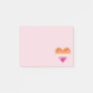 Post-it® Lesbian Flag Heart Post It Notes