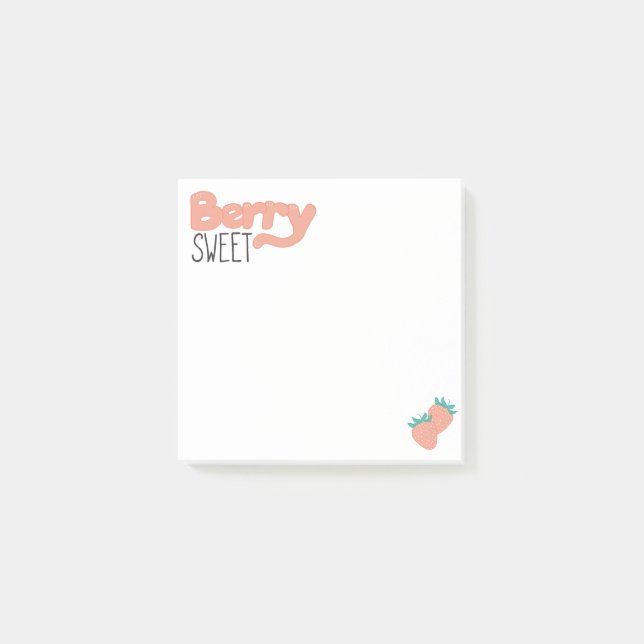 Post-it® Lettrage fraise (Devant)