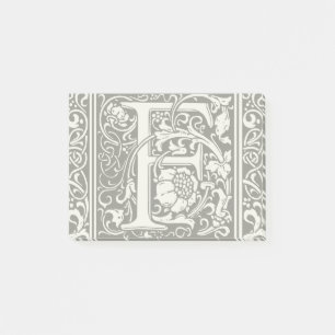 Post-it® Lettre F Monogramme médiéval Art Nouveau