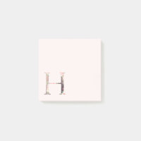 LETTRE Florale "H" Notes du monogramme