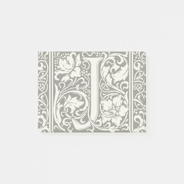 Post-it® Lettre J Monogramme médiéval Art Nouveau (Devant)