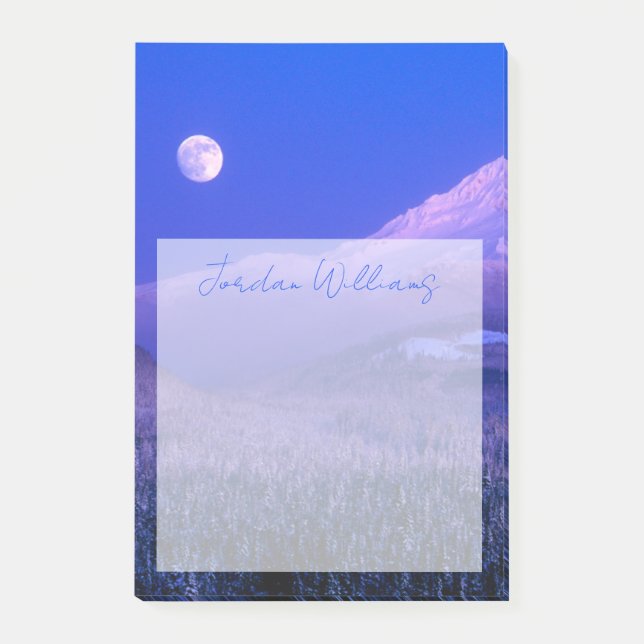 Post-it® Lever de lune sur le mont Hood Oregon en hiver (Devant)