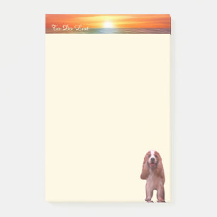 Post-it® Lever du soleil, calligraphie et mignon chiot chie