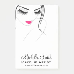 Post-it® Lèvres roses Face longues cils Lash Extensions