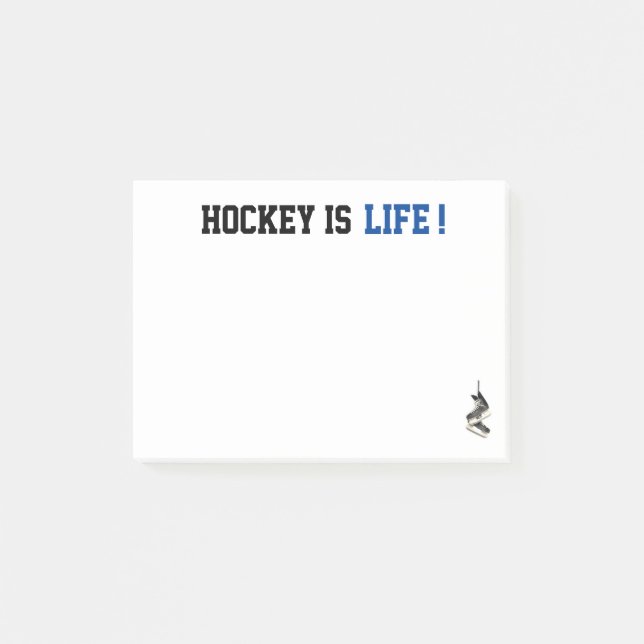 Post-it® L'hockey personnalisable est courrier de la vie où (Devant)
