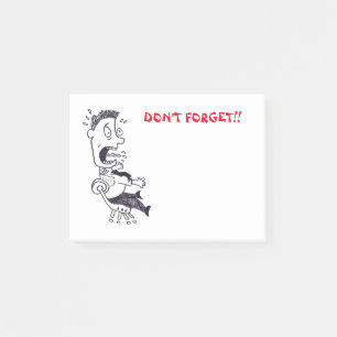 Post-it® L'homme de panique n'oublient pas