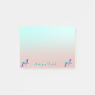 Post-it® Licorne adorable, ombrée - Personnalisé