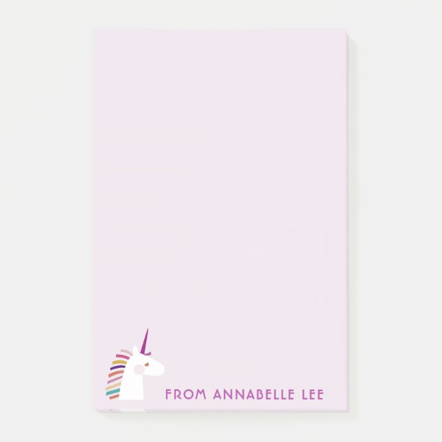 Post-it® Licorne rose (Devant)